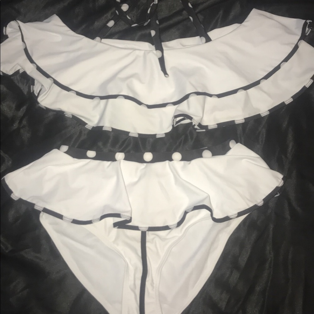 BRAND NEW TWO PIECE POLKA DOT SWIMSUIT